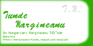 tunde margineanu business card